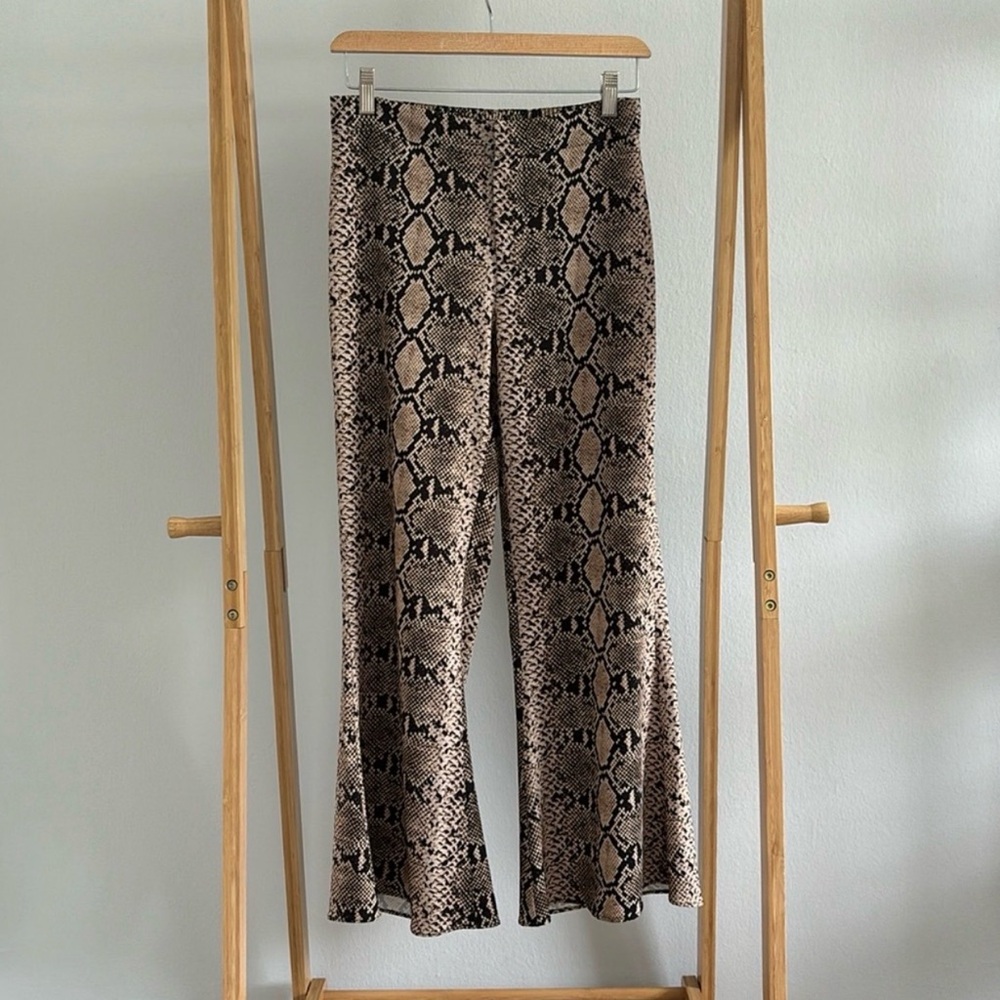 Zara Snake Print Flared Pants